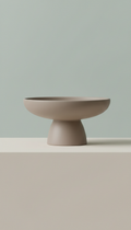 Plato pedestal arcilla topo